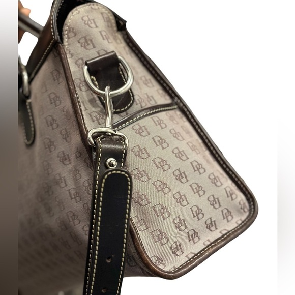 Dooney &Bourke Canvas Double Pocket Handbag with Leather Trim - Picture 4 of 15